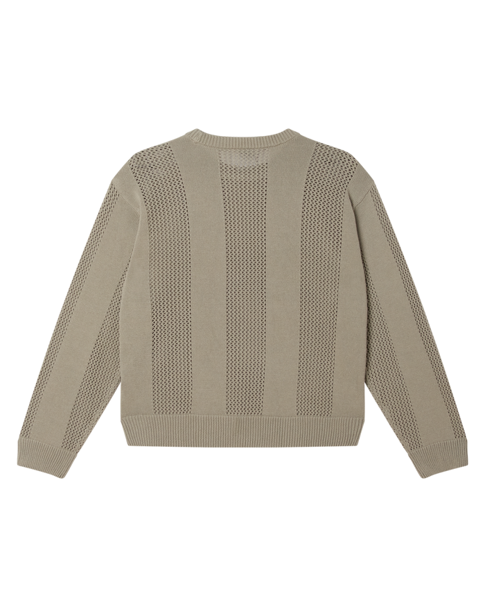 OBEY CROCHET SWEATER - LONDON FOG