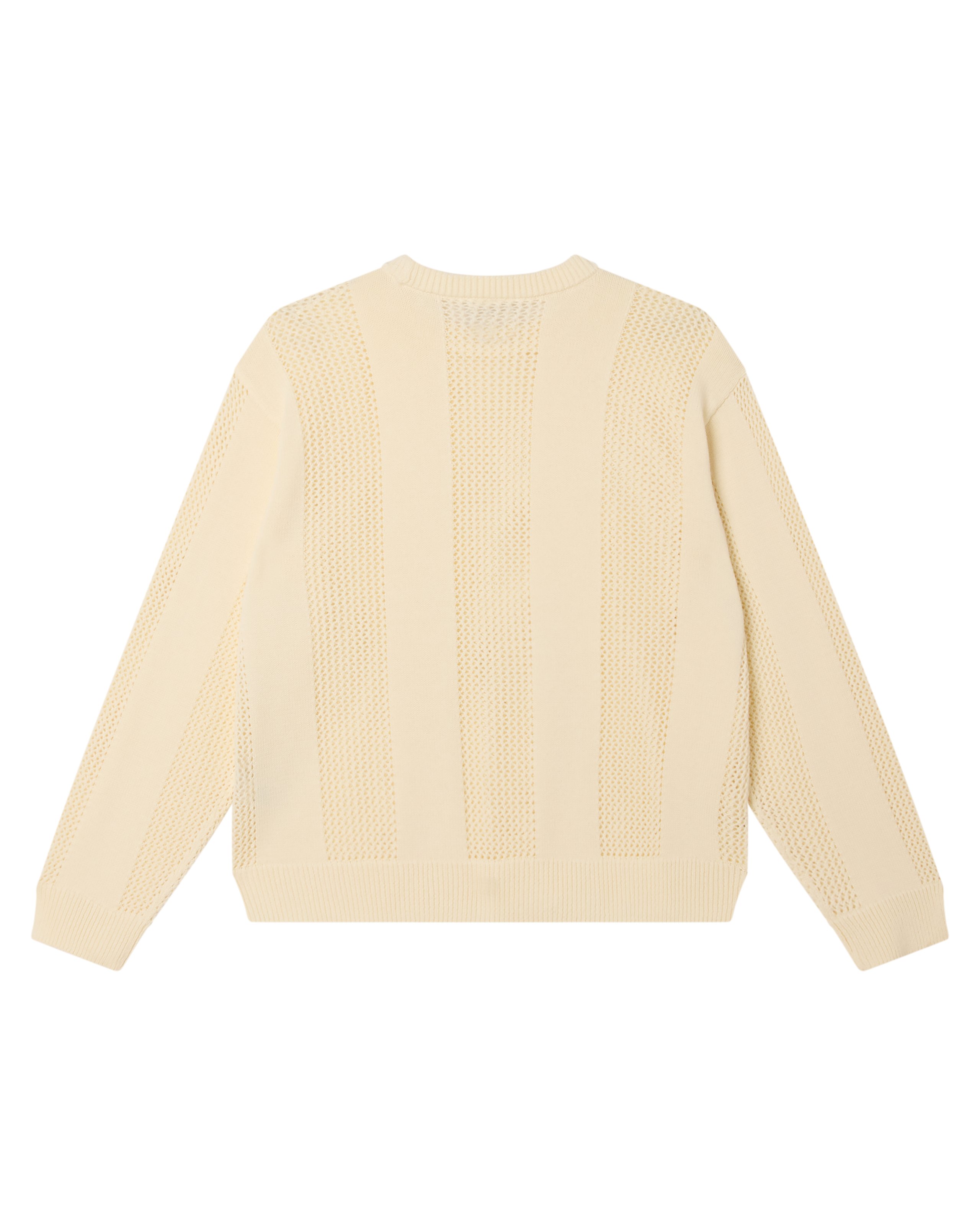 OBEY CROCHET SWEATER - NATURAL