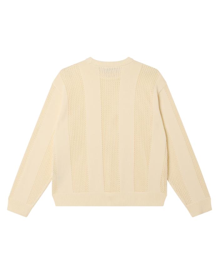 OBEY CROCHET SWEATER - NATURAL