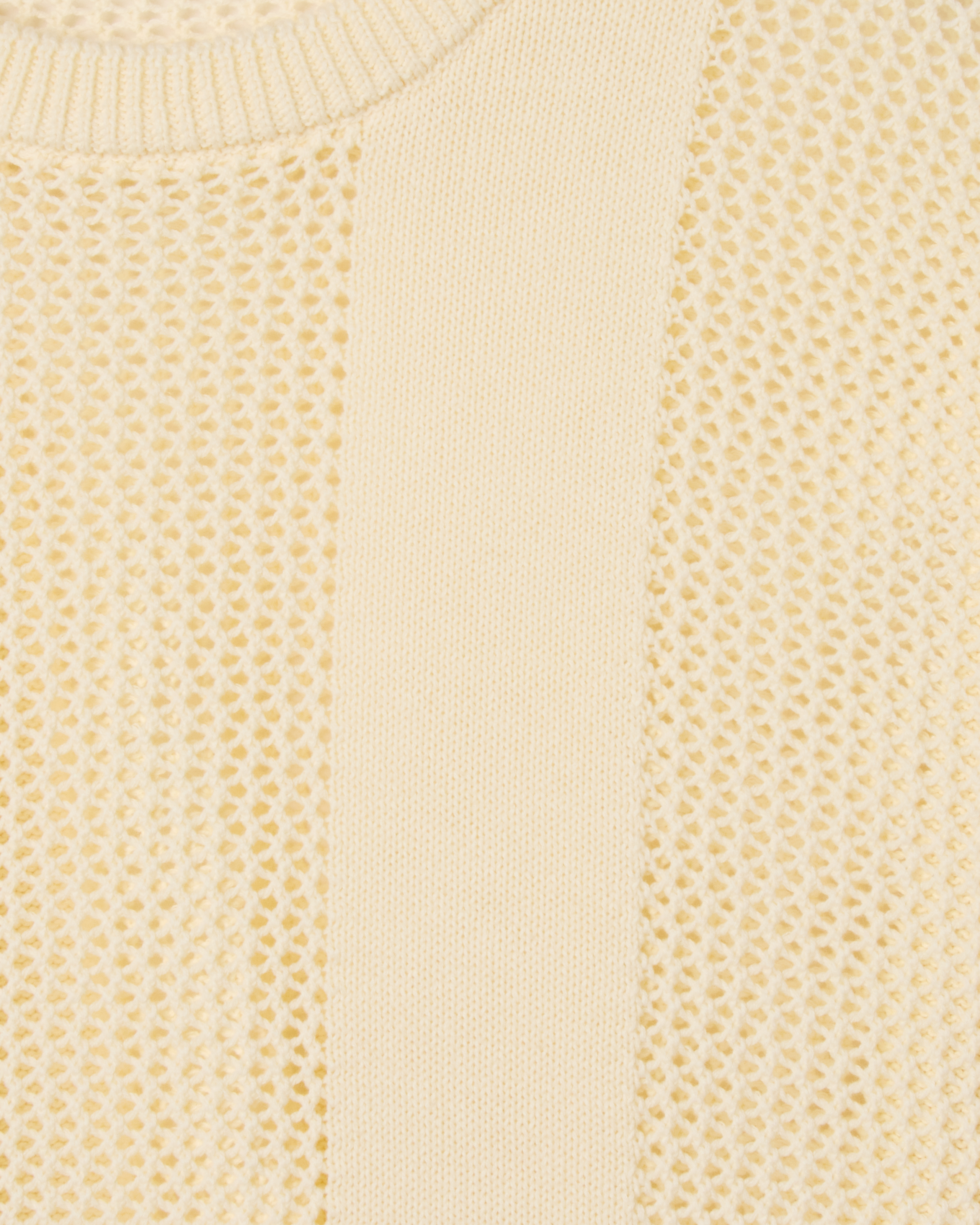 OBEY CROCHET SWEATER - NATURAL