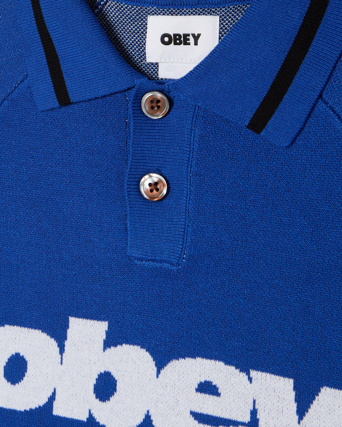 OBEY SPORT POLO SWEATER - BLUE MULTI