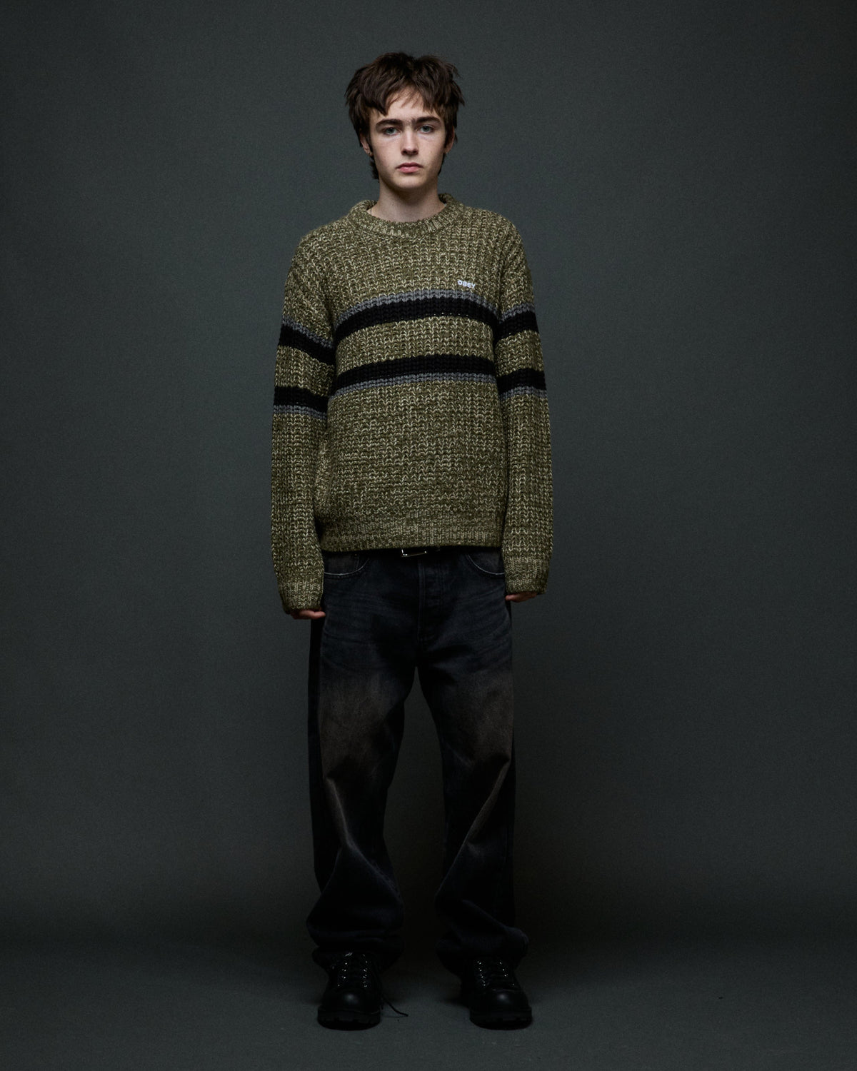 ALDEN SWEATER - GREEN MULTI