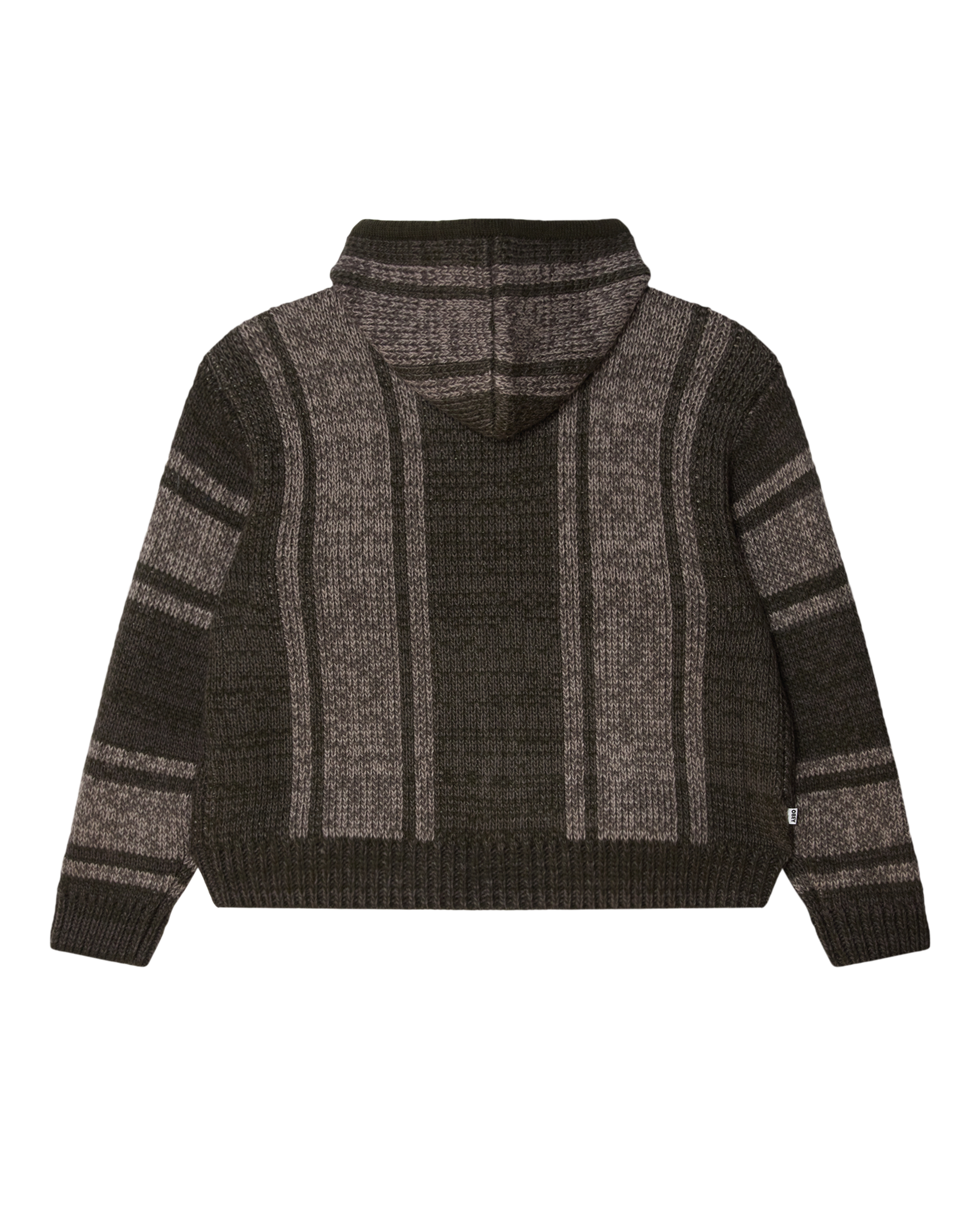 OBEY ZIP UP BAJA SWEATER - LEAF MULTI