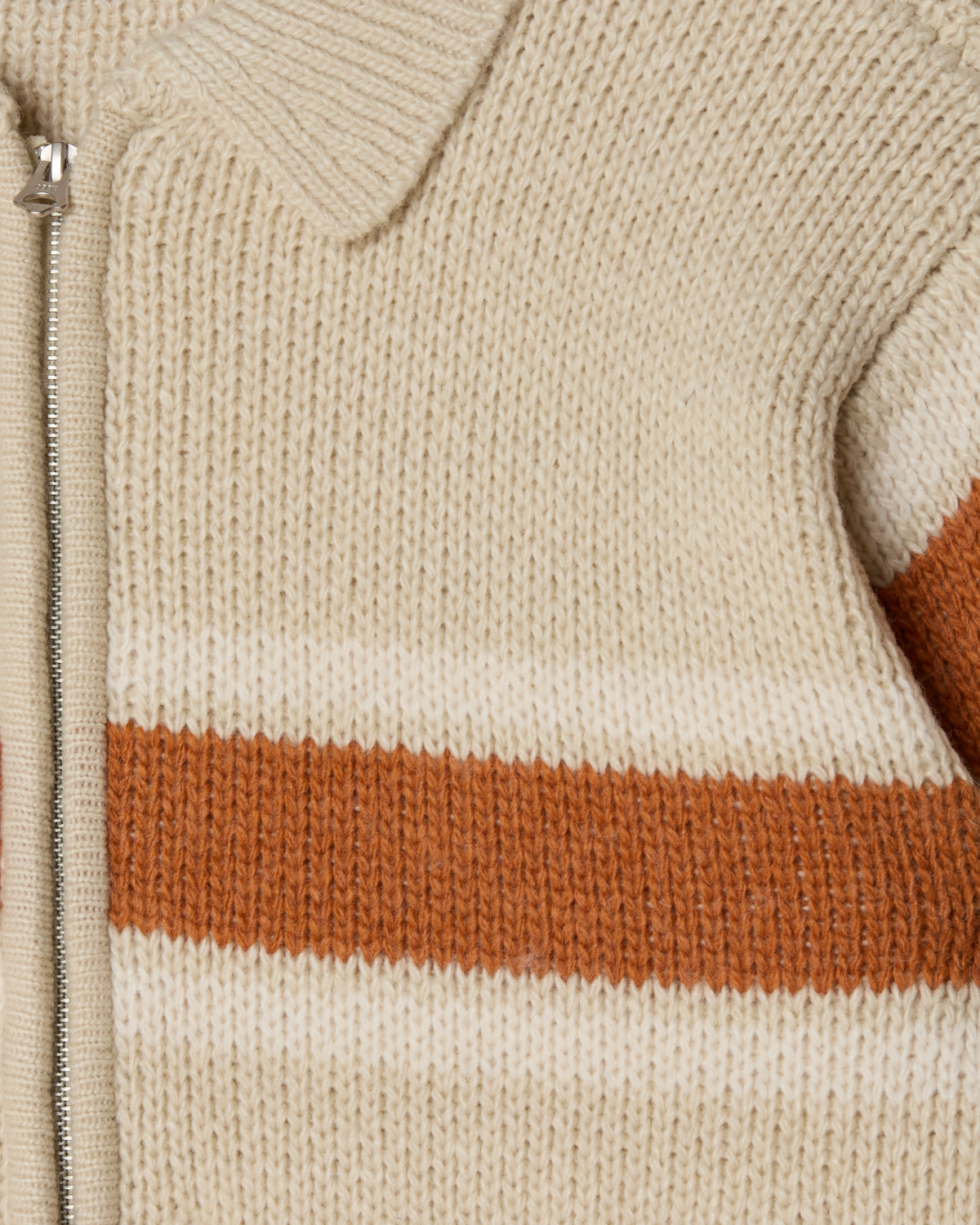 BERNARD ZIP UP SWEATER - BIRCH MULTI