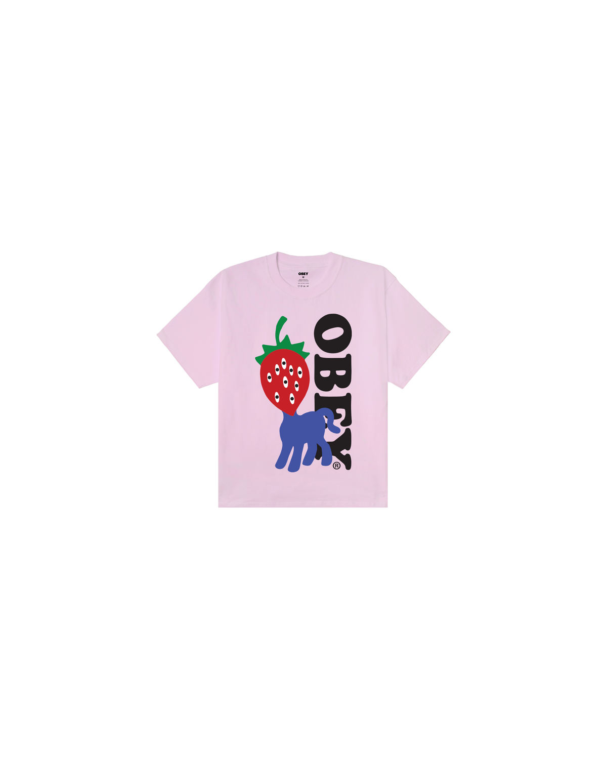 KIDS OBEY STRAWBERRY T-SHIRT - Light Pink