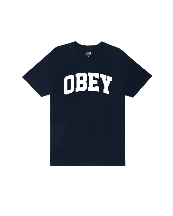 OBEY COLLEGIATE STANDARD T-SHIRT - NAVY
