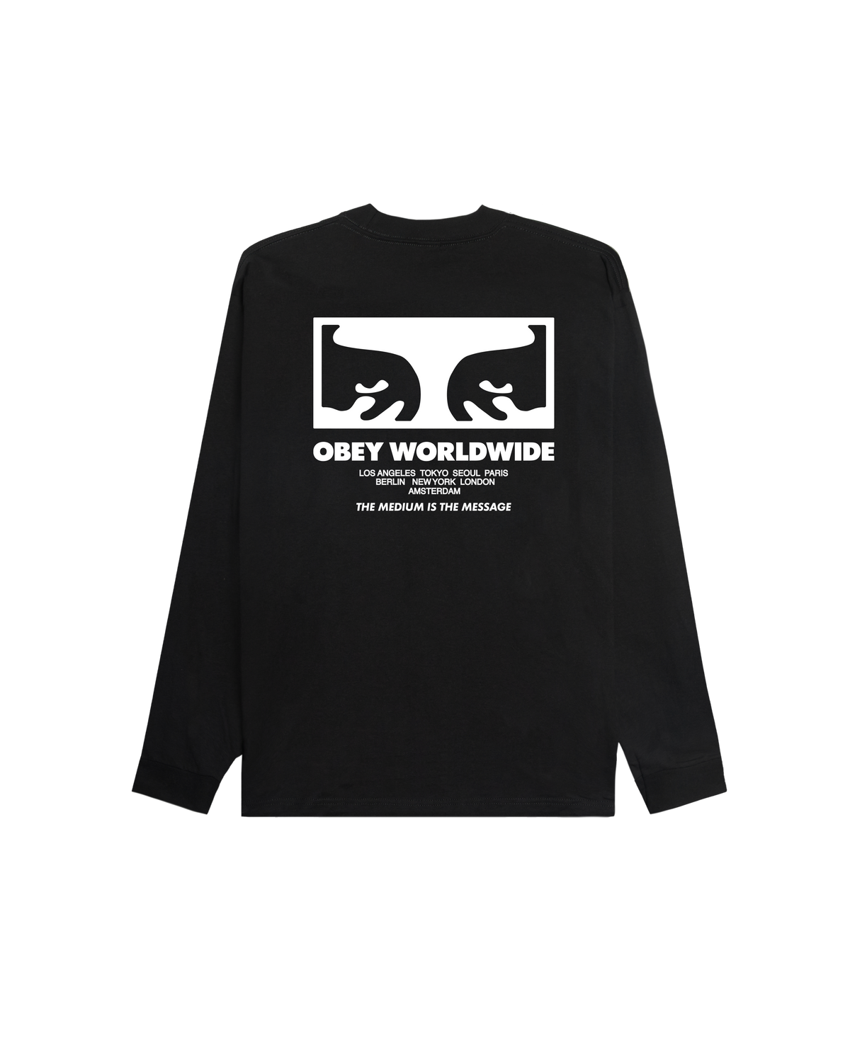 THE MEDIUM IS THE MESSAGE CLASSIC LS T-SHIRT - BLACK