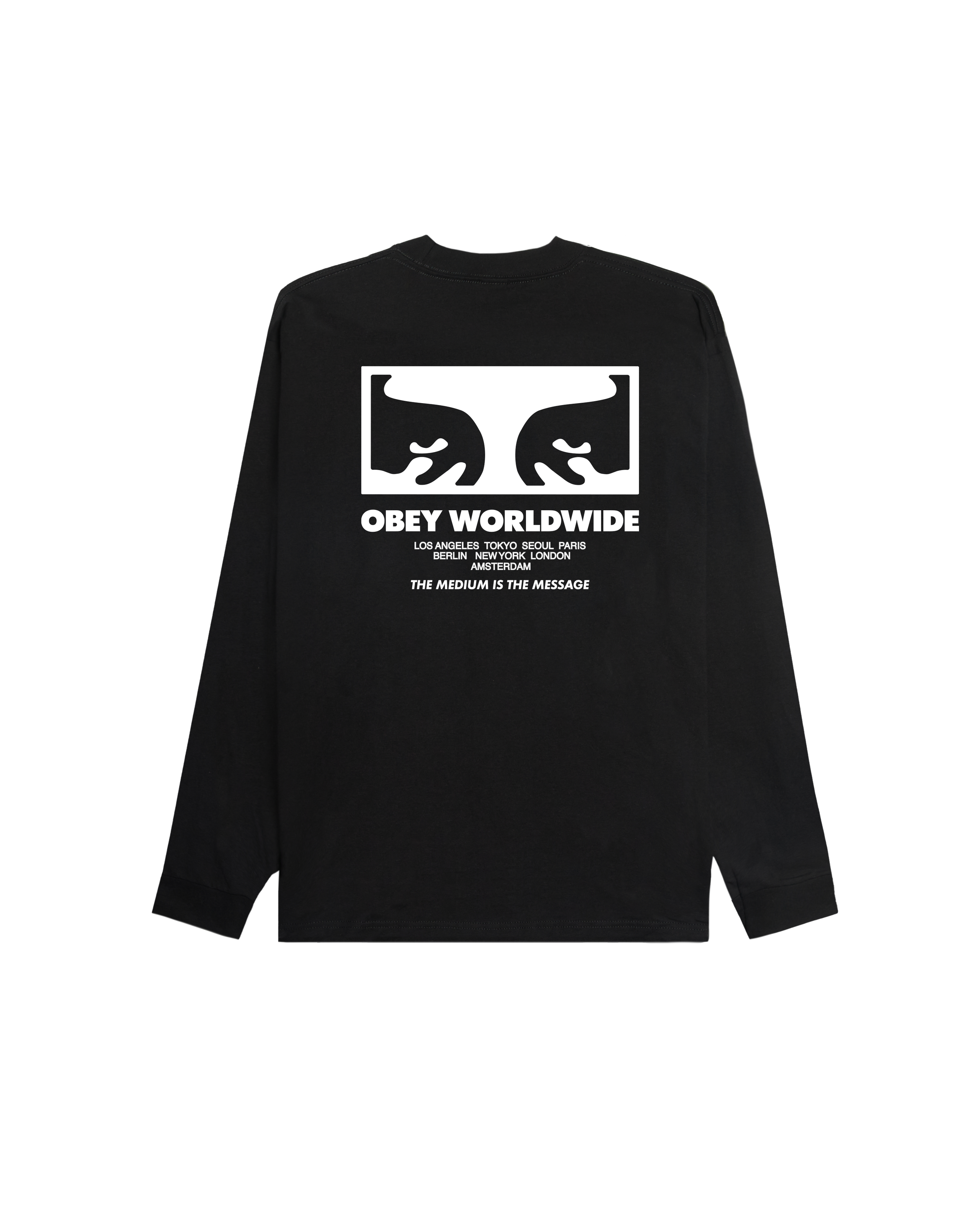 THE MEDIUM IS THE MESSAGE CLASSIC LS T-SHIRT - BLACK