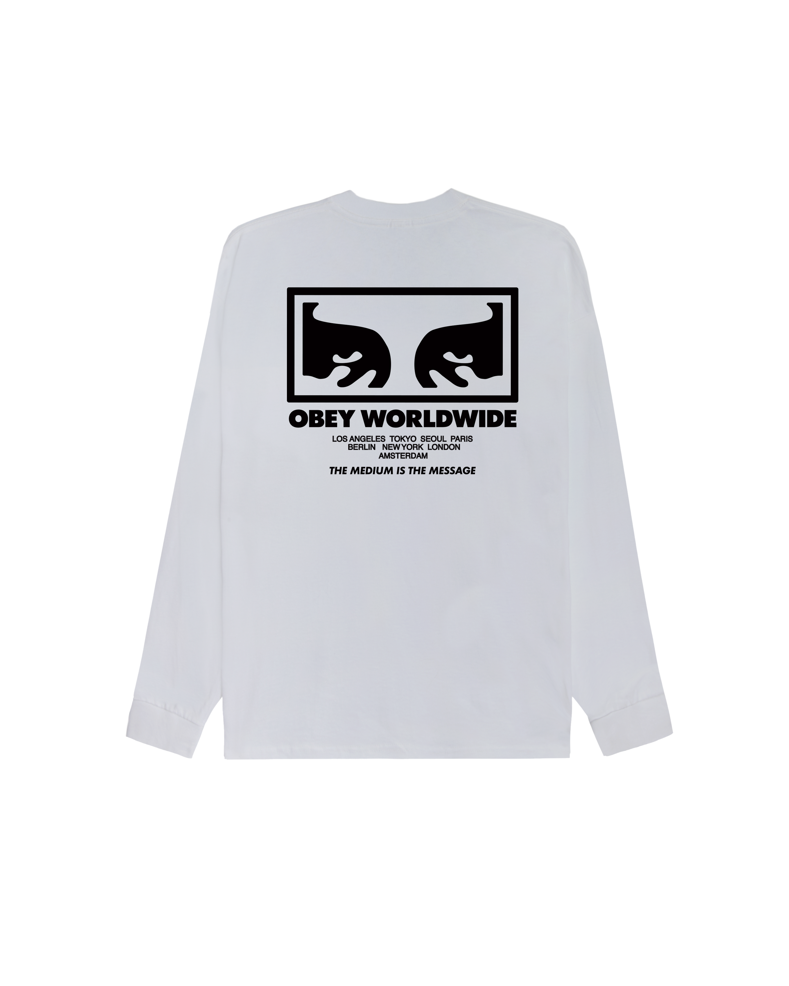 THE MEDIUM IS THE MESSAGE CLASSIC LS T-SHIRT - WHITE