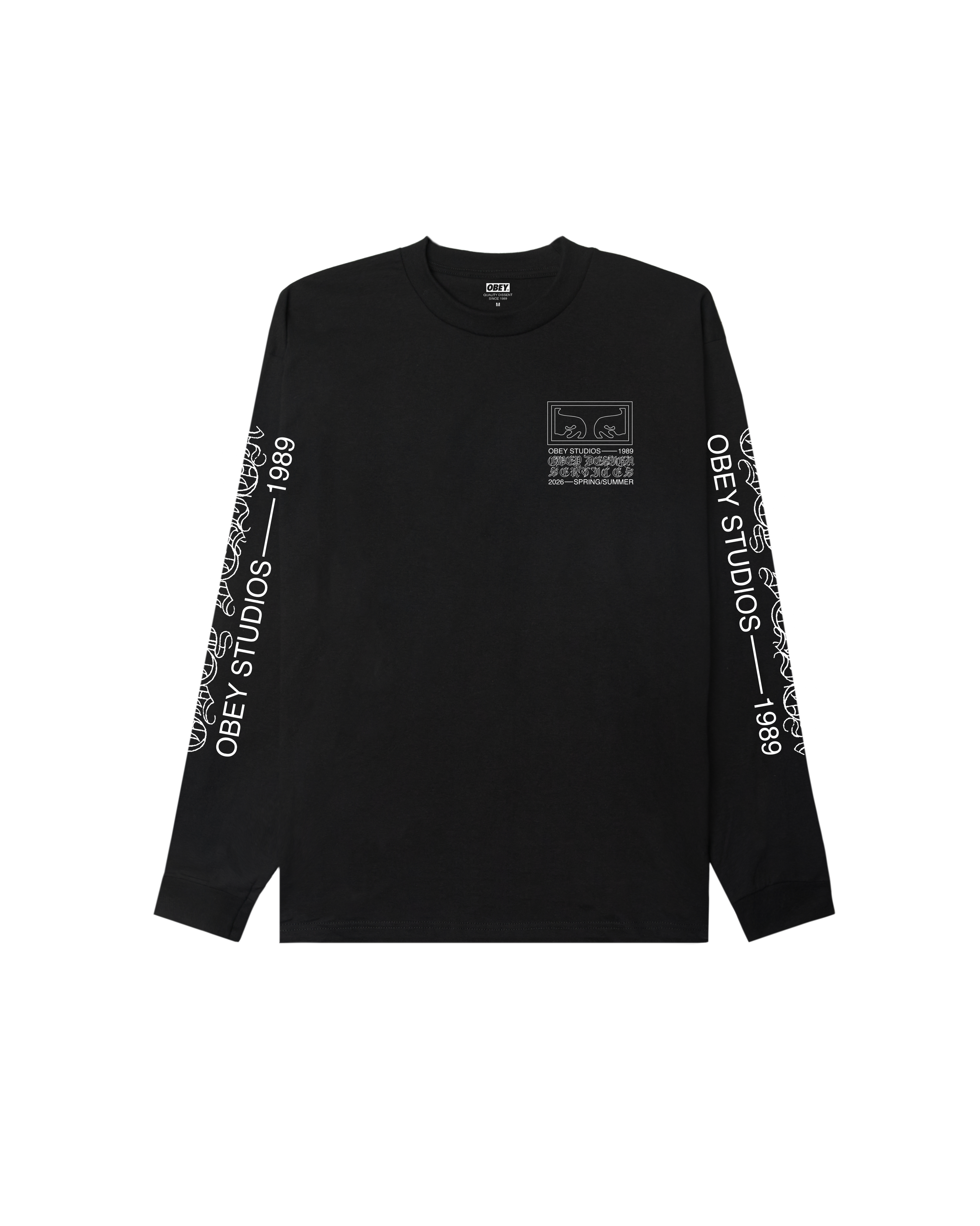 OBEY DESIGN SERVICES T-SHIRT - BLACK