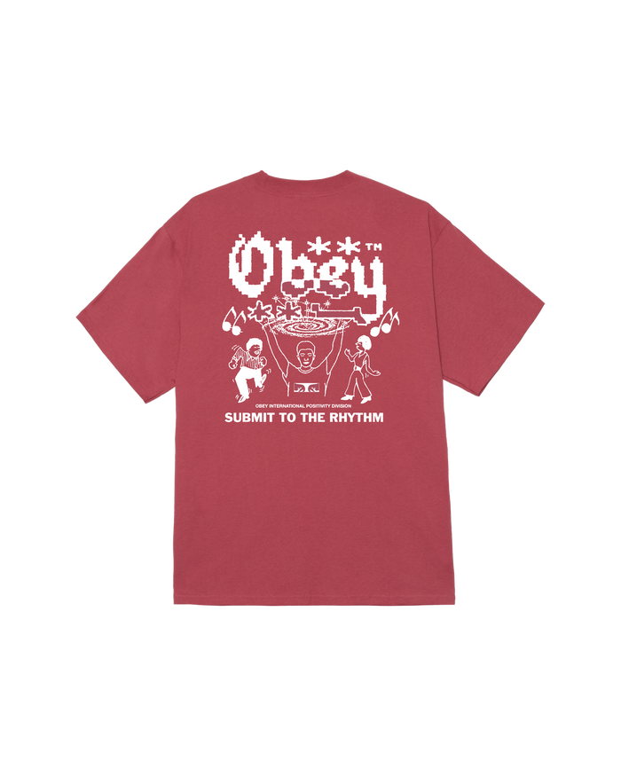 SUBMIT TO THE RHYTHM CLASSIC T-SHIRT - PIGMENT MINERAL RED