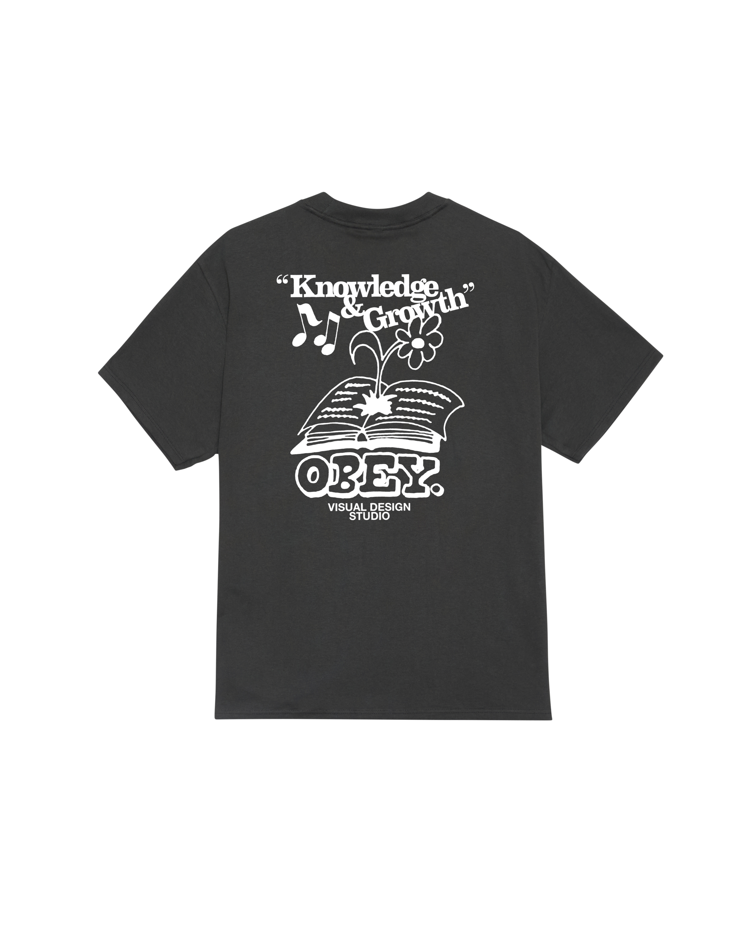 OBEY KNOWLEDGE & GROWTH - VINTAGE BLACK