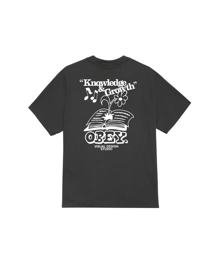 OBEY KNOWLEDGE & GROWTH - VINTAGE BLACK