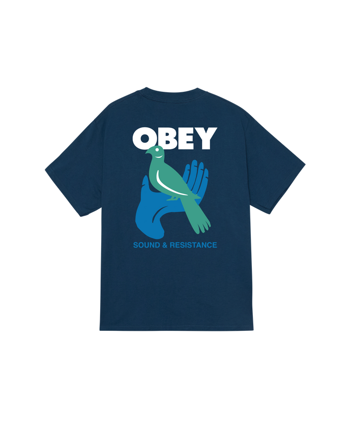 SOUND & RESISTANCE BIRD T-SHIRT - HARBOR BLUE