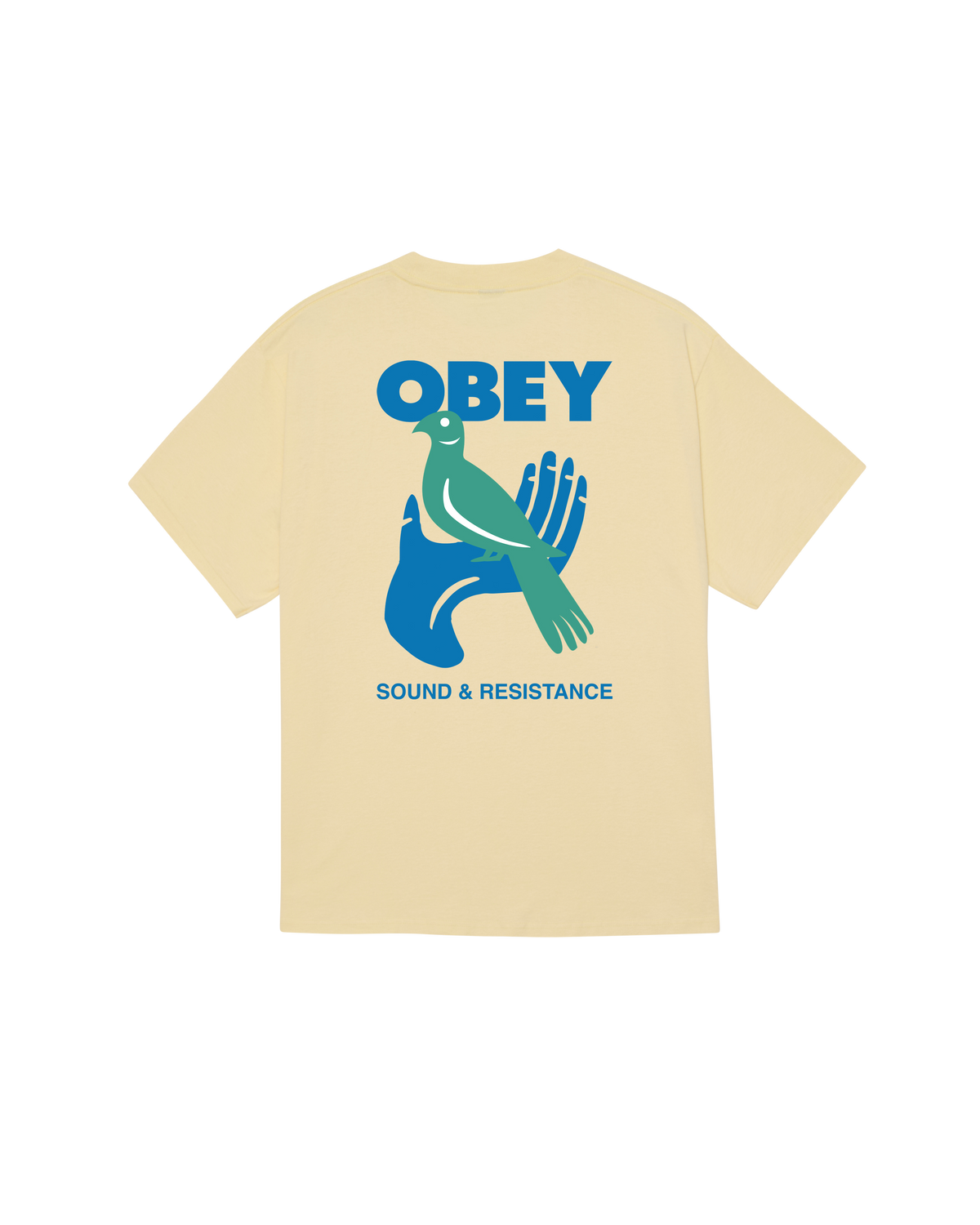SOUND & RESISTANCE BIRD T-SHIRT - PALE YELLOW