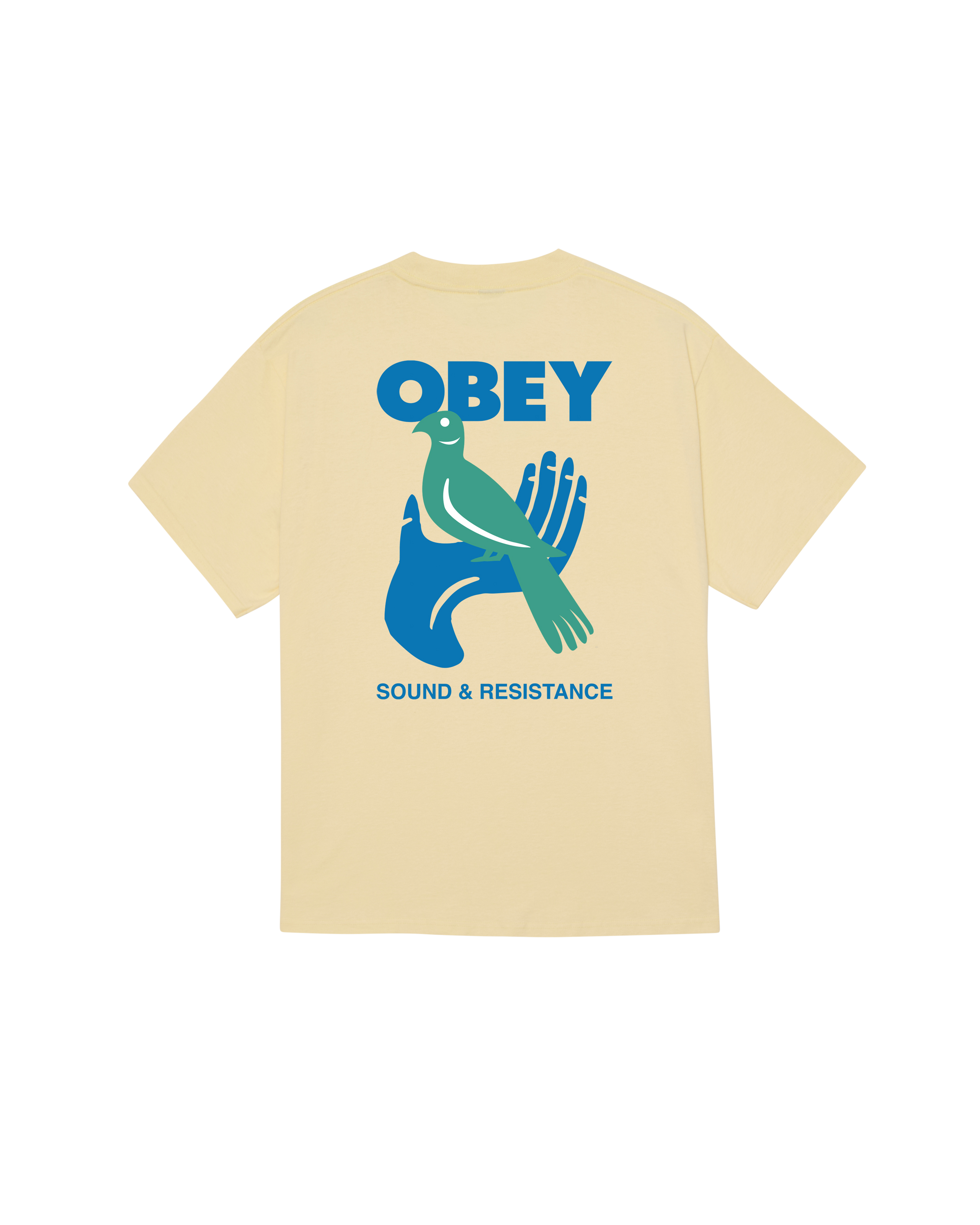 SOUND & RESISTANCE BIRD T-SHIRT - PALE YELLOW