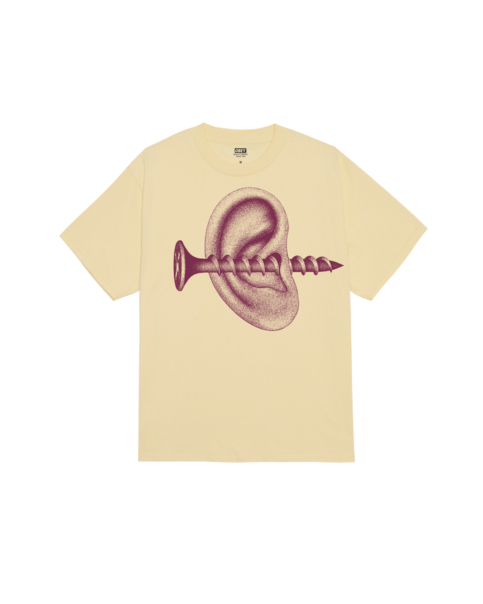 RECORDS EAR CLASSIC T-SHIRT - PALE YELLOW