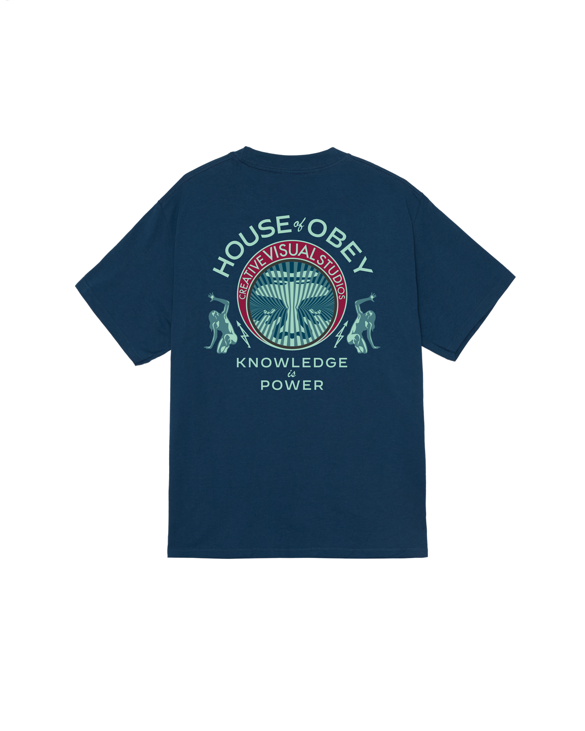 KNOWLEDGE IS POWER CLASSIC T-SHIRT - HARBOR BLUE