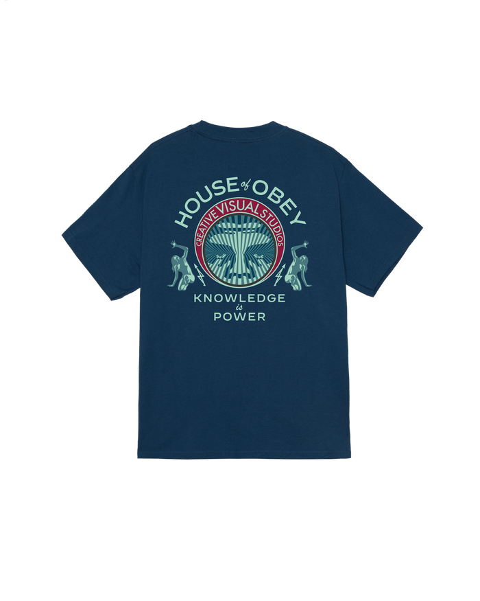 KNOWLEDGE IS POWER CLASSIC T-SHIRT - HARBOR BLUE