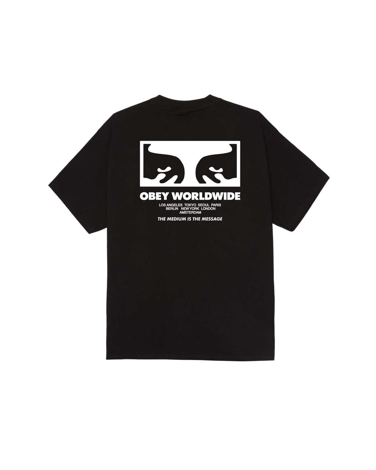 THE MEDIUM IS THE MESSAGE CLASSIC T-SHIRT - BLACK