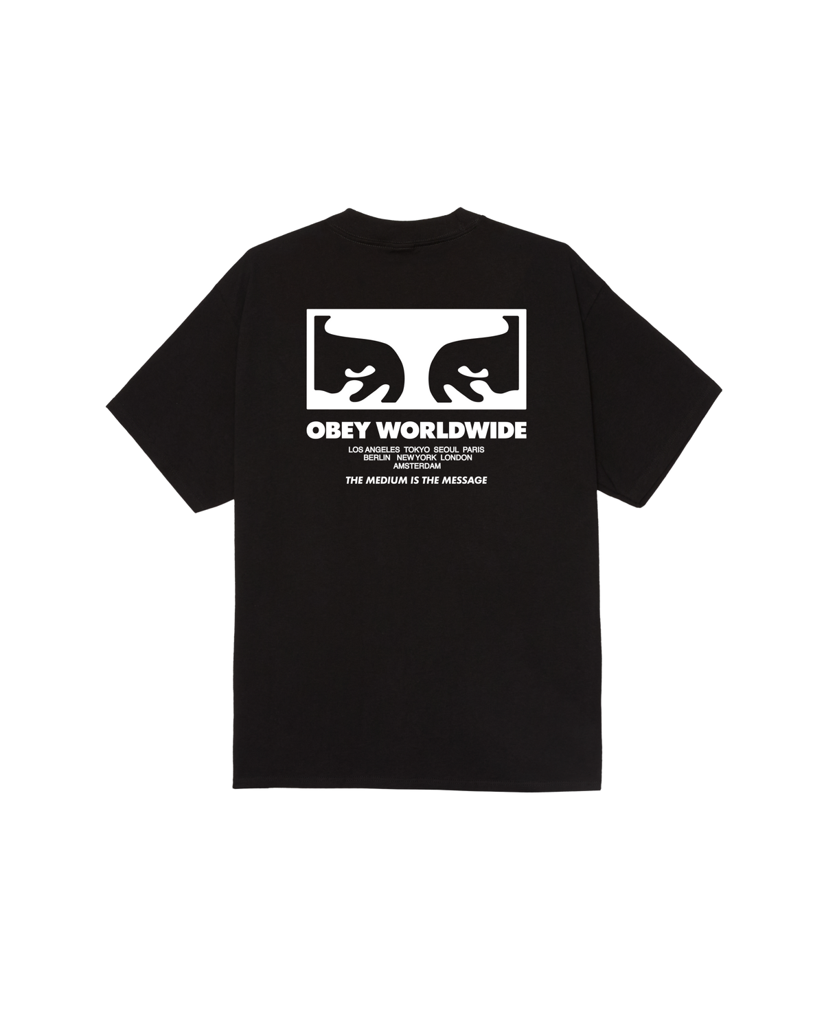THE MEDIUM IS THE MESSAGE CLASSIC T-SHIRT - BLACK