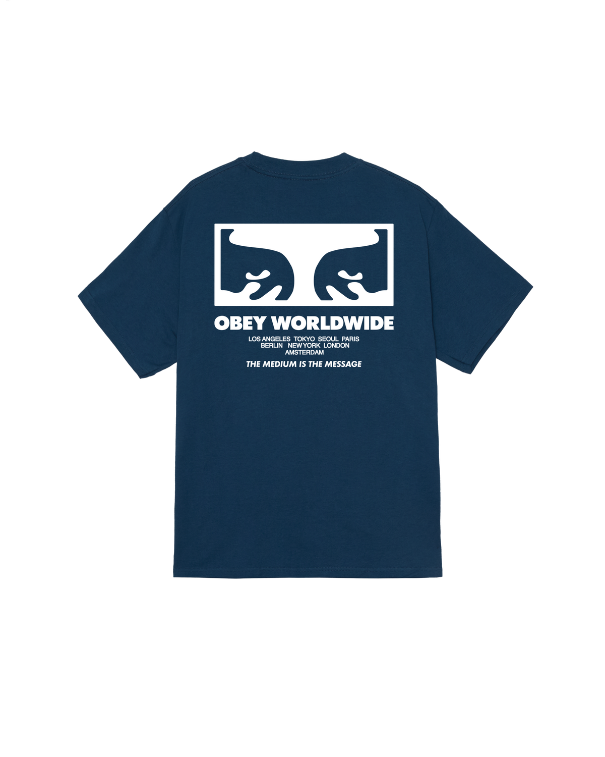 THE MEDIUM IS THE MESSAGE CLASSIC T-SHIRT - HARBOR BLUE