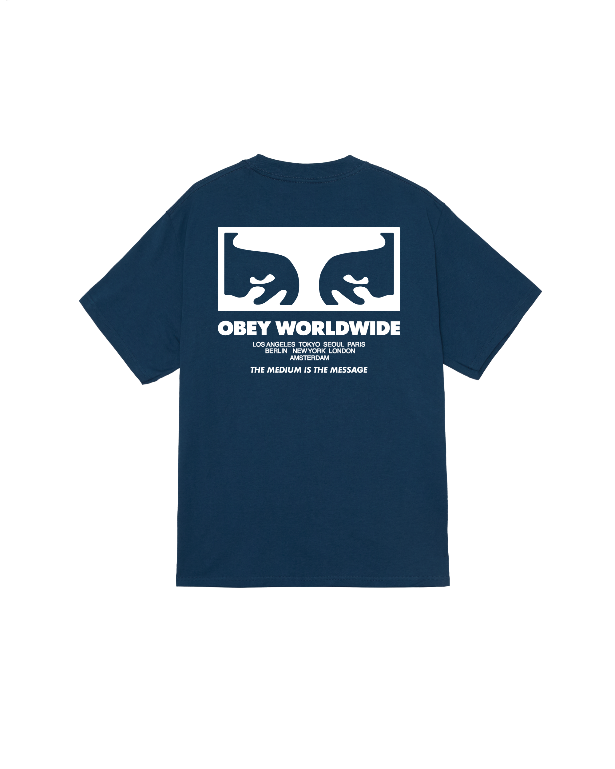 THE MEDIUM IS THE MESSAGE CLASSIC T-SHIRT - HARBOR BLUE