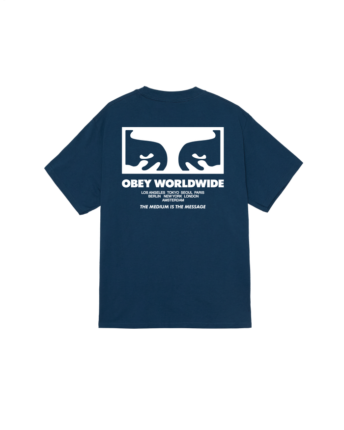 THE MEDIUM IS THE MESSAGE CLASSIC T-SHIRT - HARBOR BLUE