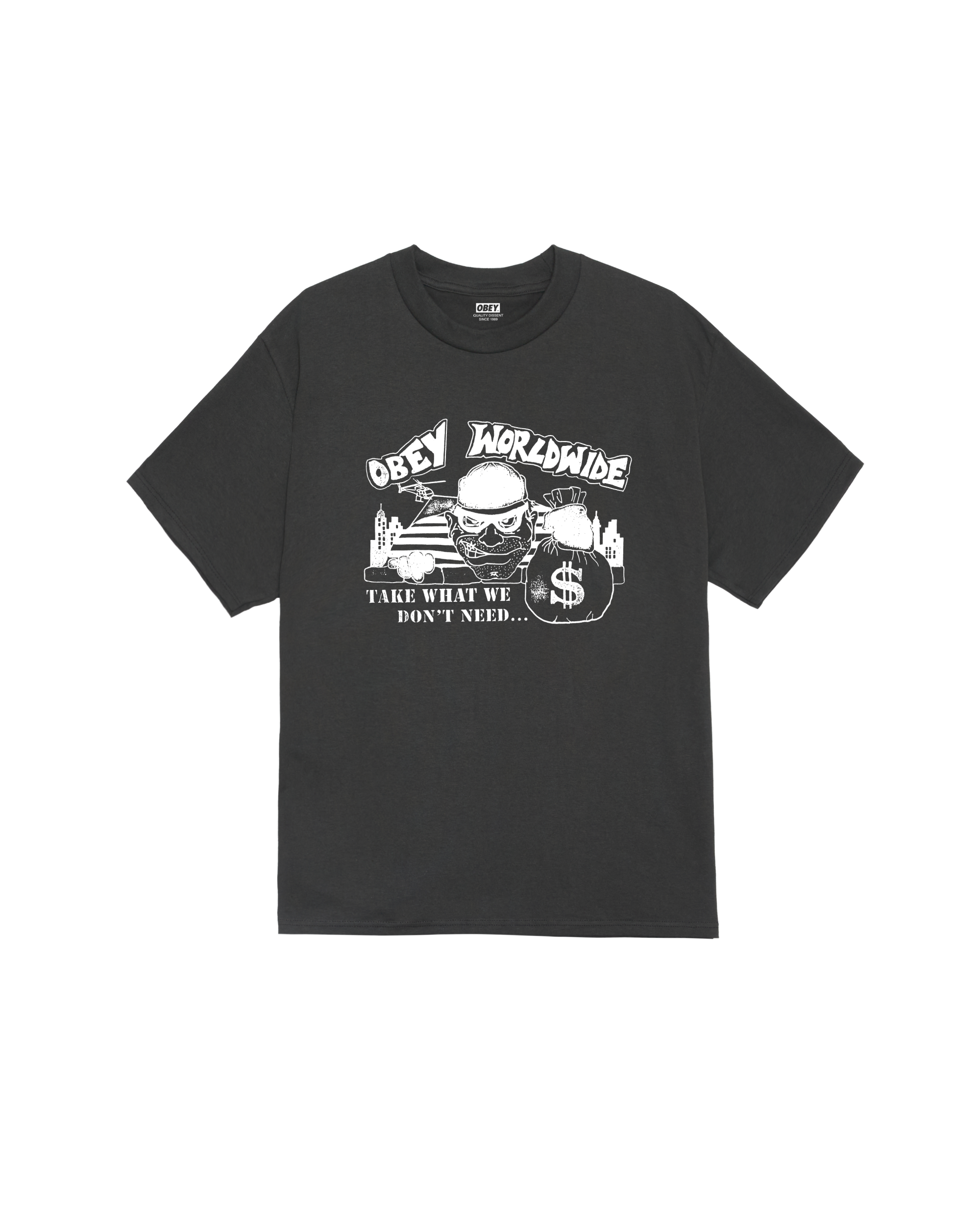 TAKE CLASSIC T-SHIRT - VINTAGE BLACK
