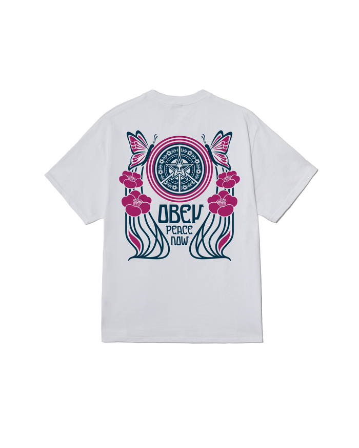 PEACE NOW BUTTERFLIES CLASSIC T-SHIRT - VINTAGE BLACK