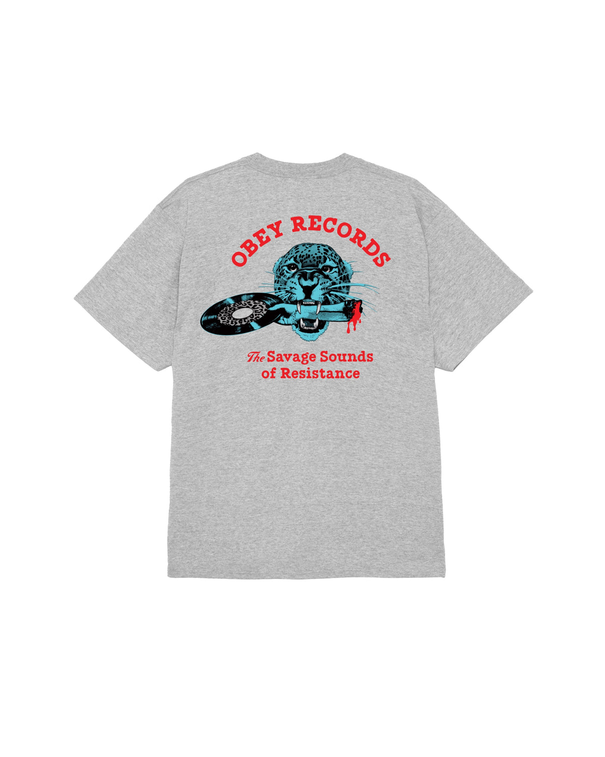 SAVAGE SOUNDS LEOPARD CLASSIC T-SHIRT - HEATHER GREY