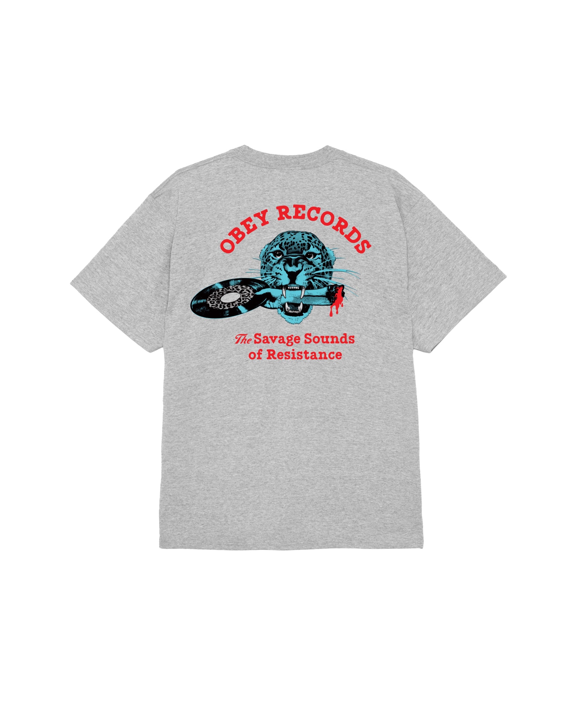 SAVAGE SOUNDS LEOPARD CLASSIC T-SHIRT - HEATHER GREY