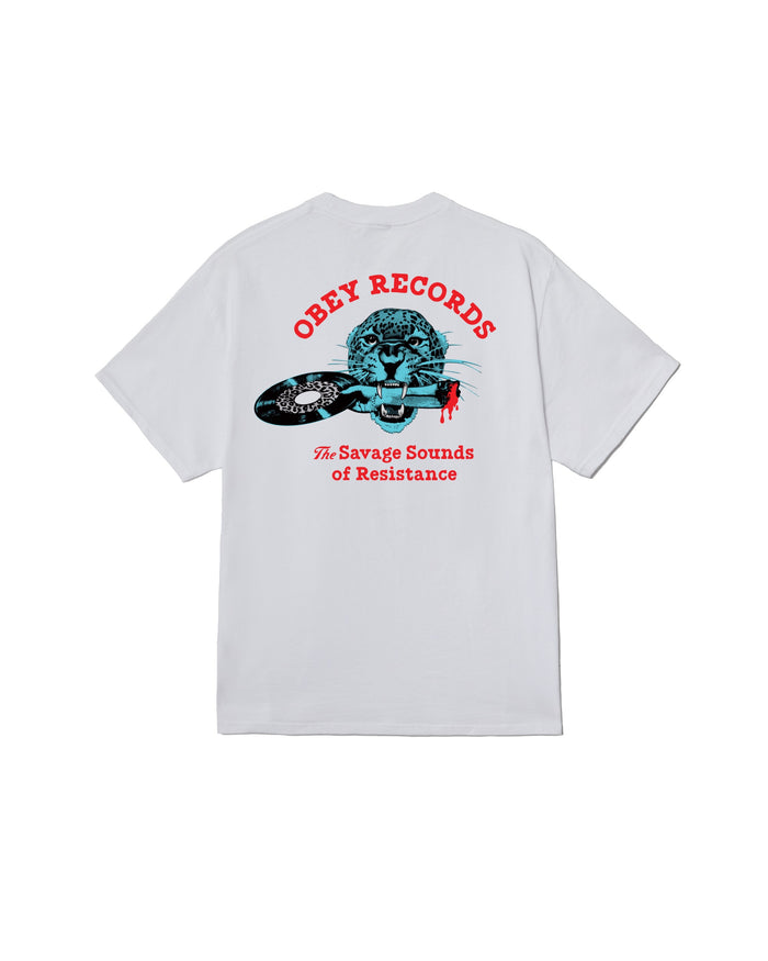 SAVAGE SOUNDS LEOPARD CLASSIC T-SHIRT - WHITE