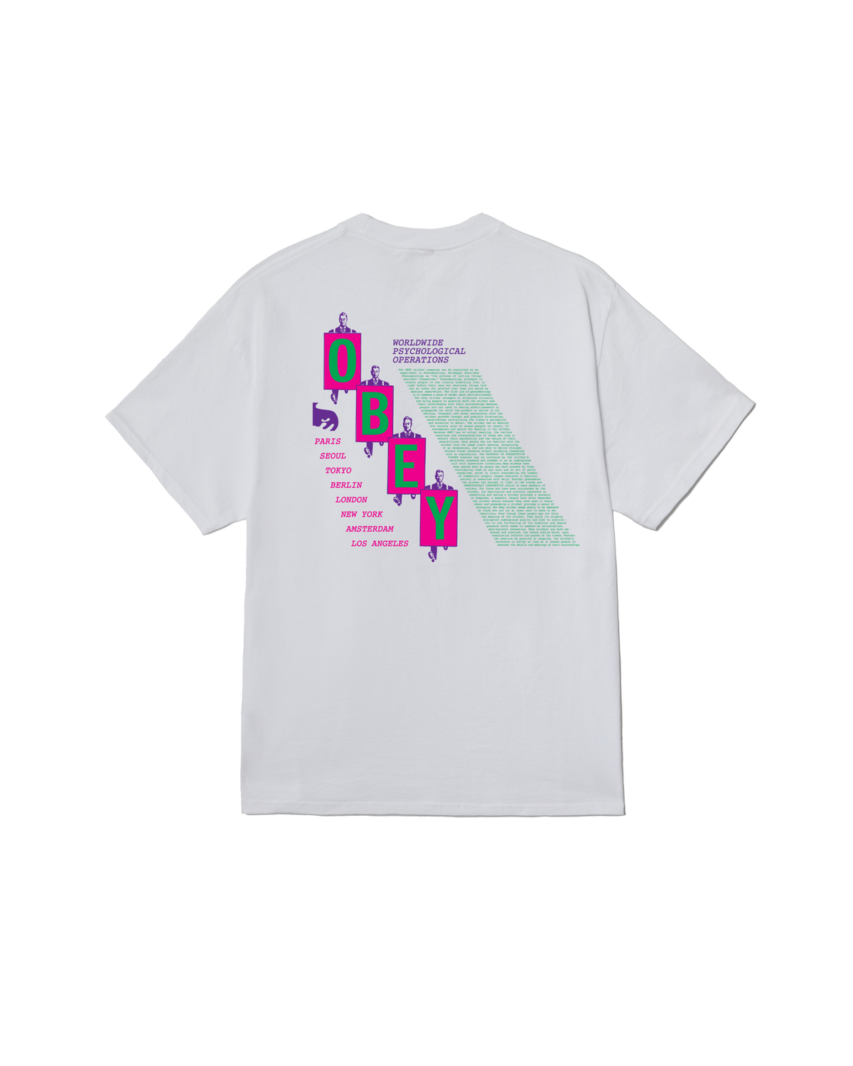 PSY-OPS MANIFESTO CLASSIC T-SHIRT - WHITE