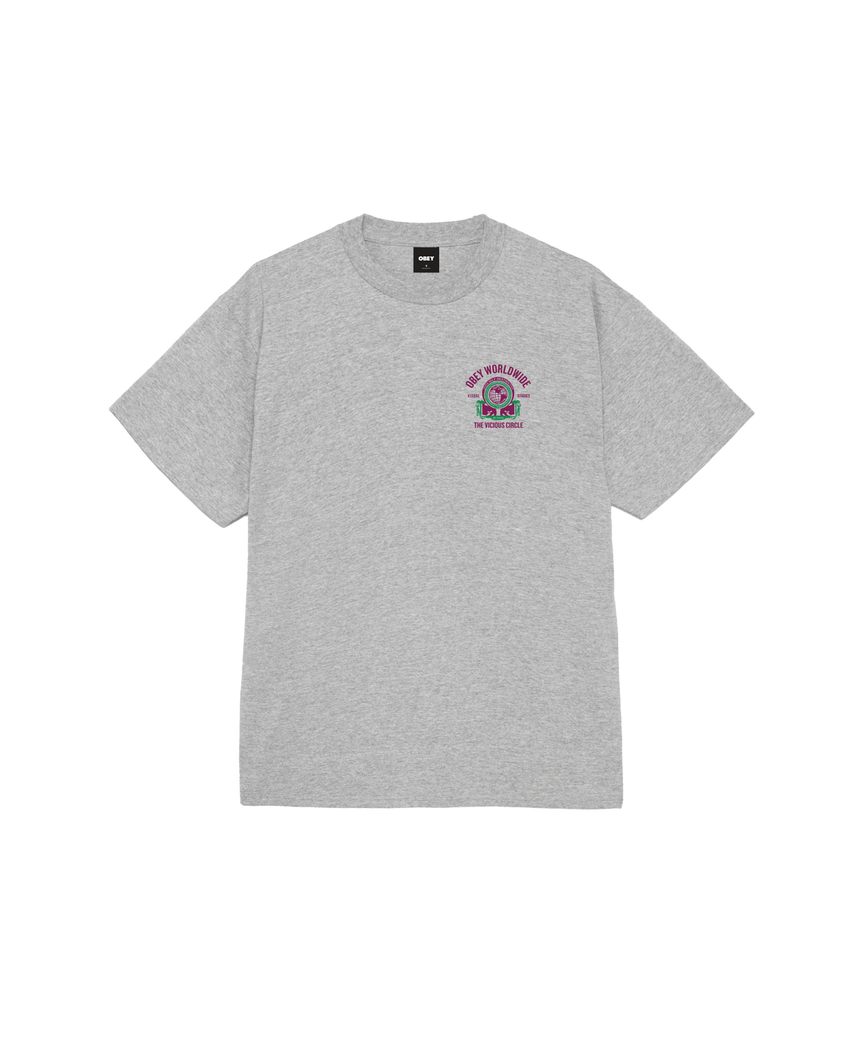 VICIOUS CIRCLE CLASSIC T-SHIRT - HEATHER GREY
