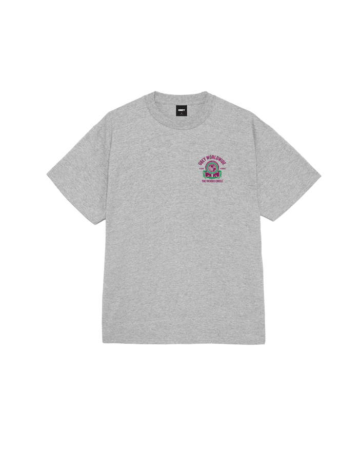 VICIOUS CIRCLE CLASSIC T-SHIRT - HEATHER GREY