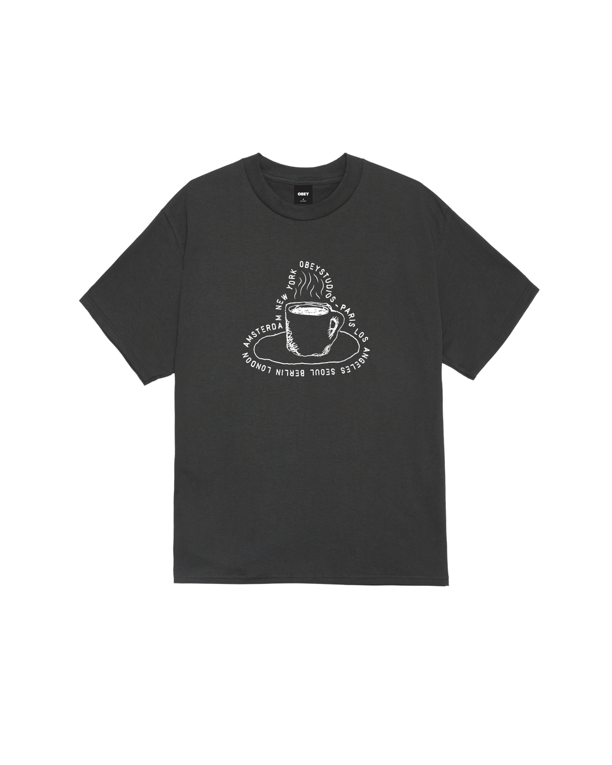 CUP & COFFEE CLASSIC T-SHIRT - VINTAGE BLACK