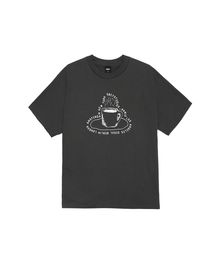 CUP & COFFEE CLASSIC T-SHIRT - VINTAGE BLACK