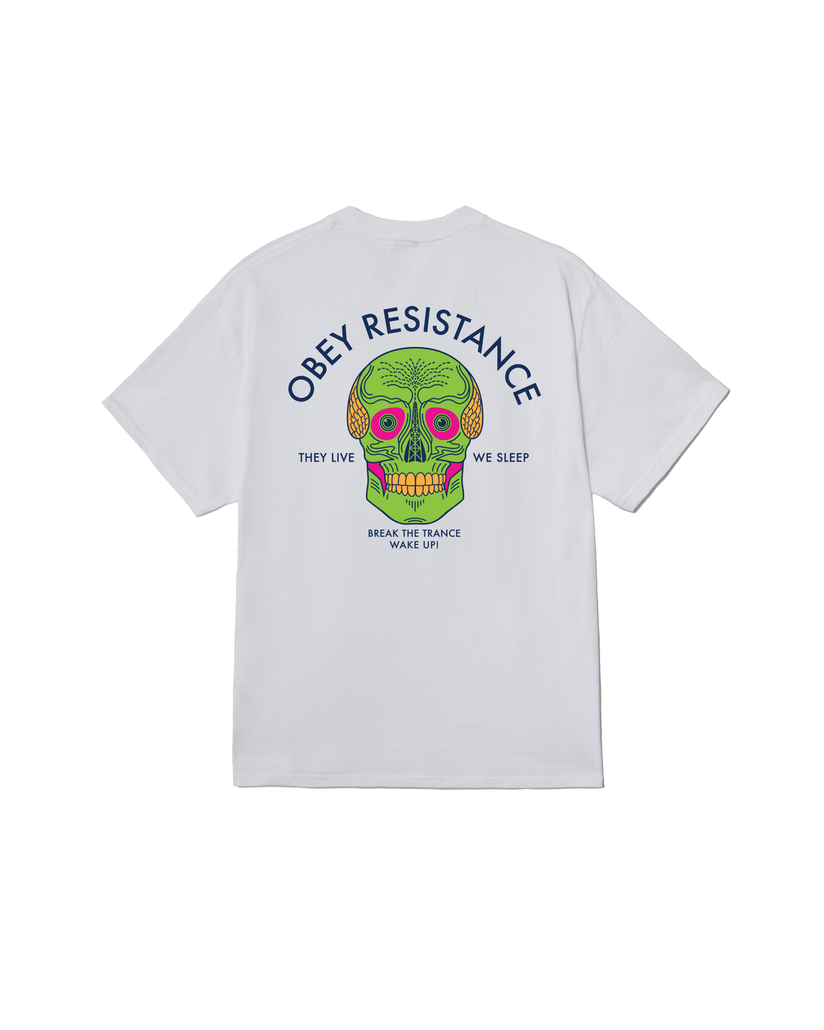 RESISTANCE SKULL CLASSIC T-SHIRT - WHITE
