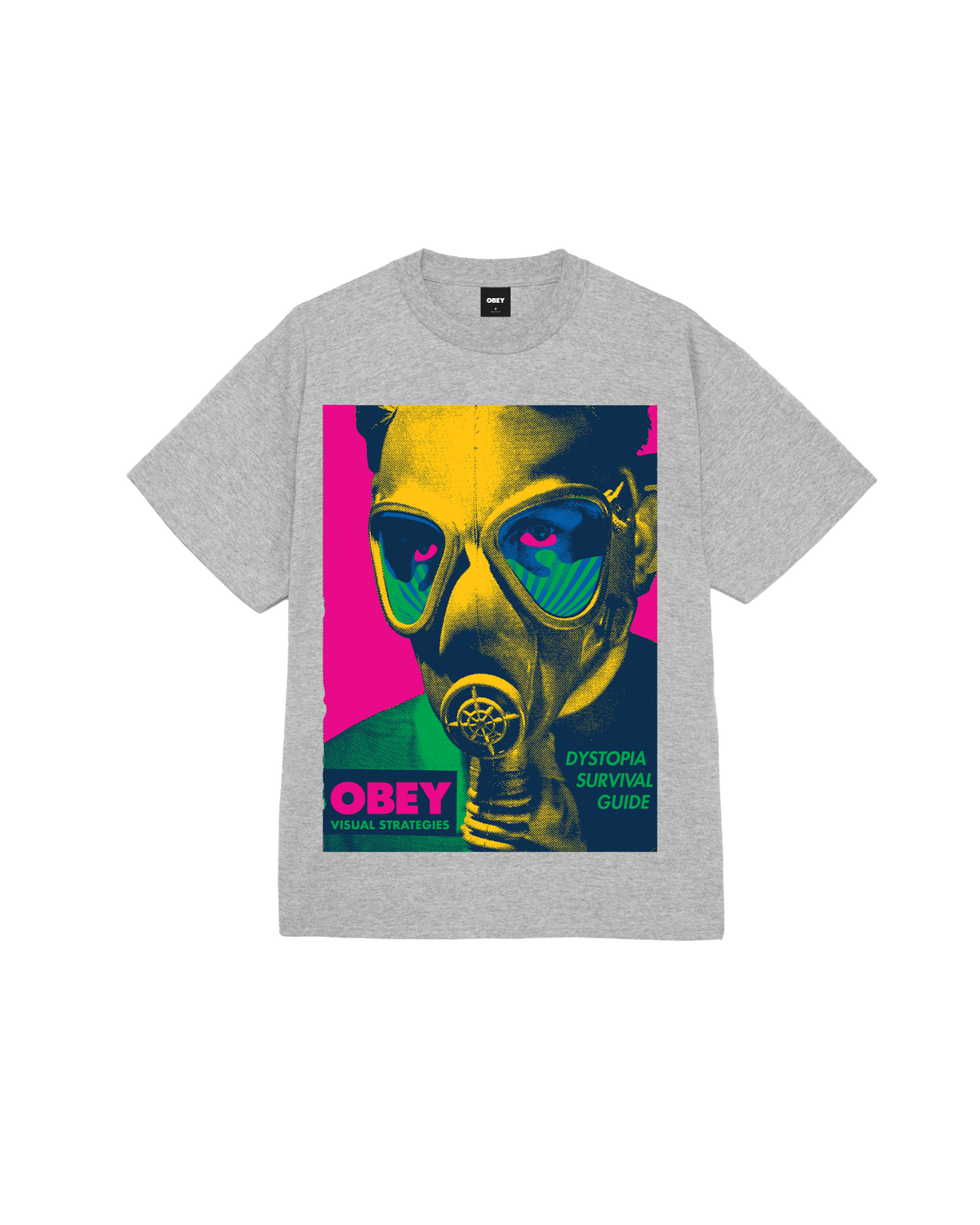 GAS MASK CLASSIC T-SHIRT - HEATHER GREY