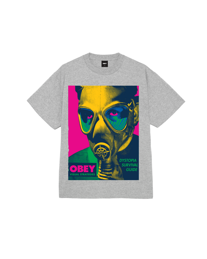 GAS MASK CLASSIC T-SHIRT - HEATHER GREY