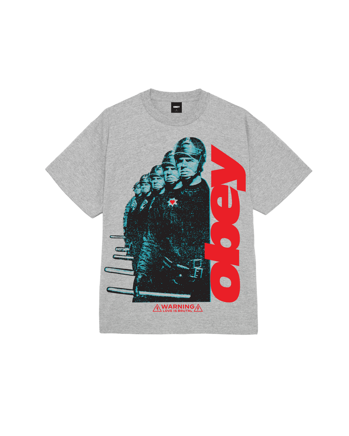 LOVE IS BRUTAL CLASSIC T-SHIRT - HEATHER GREY