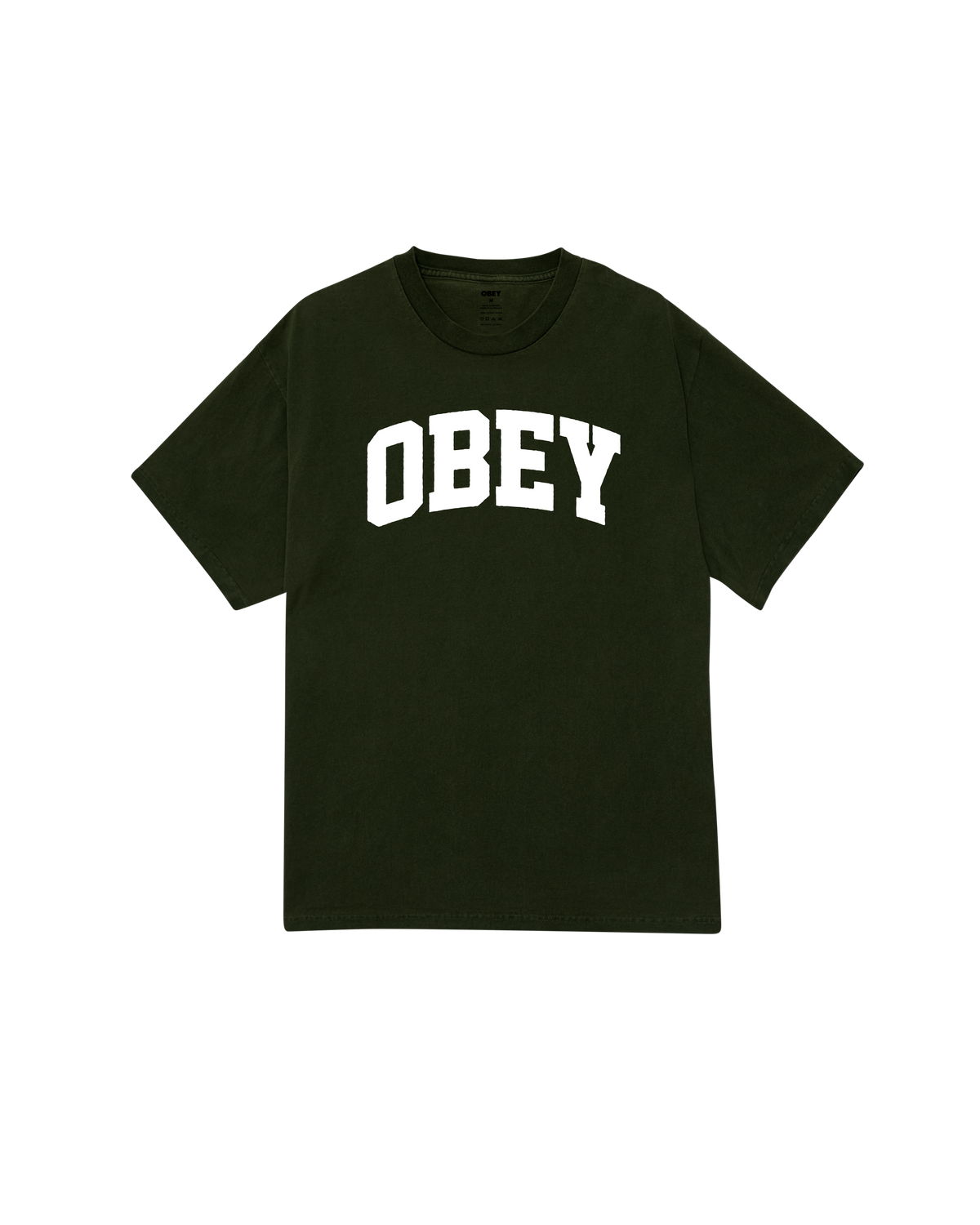 OBEY COLLEGIATE PIGMENT T-SHIRT - PIGMENT ROSIN
