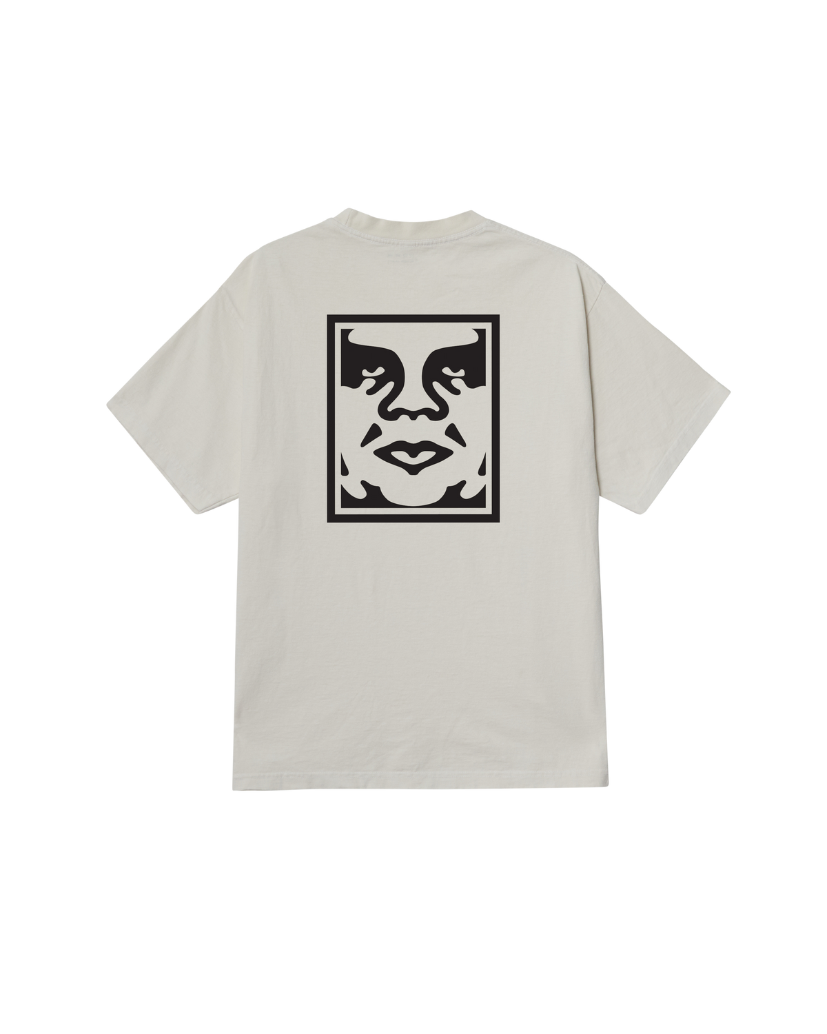 OBEY BOLD ICON FACE PIGMENT T-SHIRT - PIGMENT CHALK