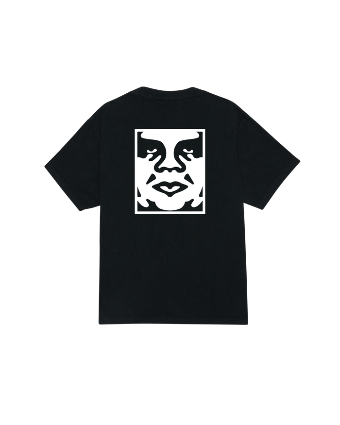 OBEY BOLD ICON FACE PIGMENT T-SHIRT - PIGMENT DUSTY BLACK