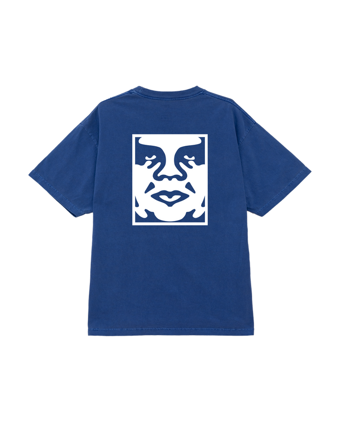 BOLD ICON FACE PIGMENT T-SHIRT - PIGMENT ELECTRIC INDIGO
