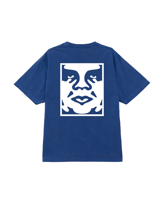 BOLD ICON FACE PIGMENT T-SHIRT - PIGMENT ELECTRIC INDIGO