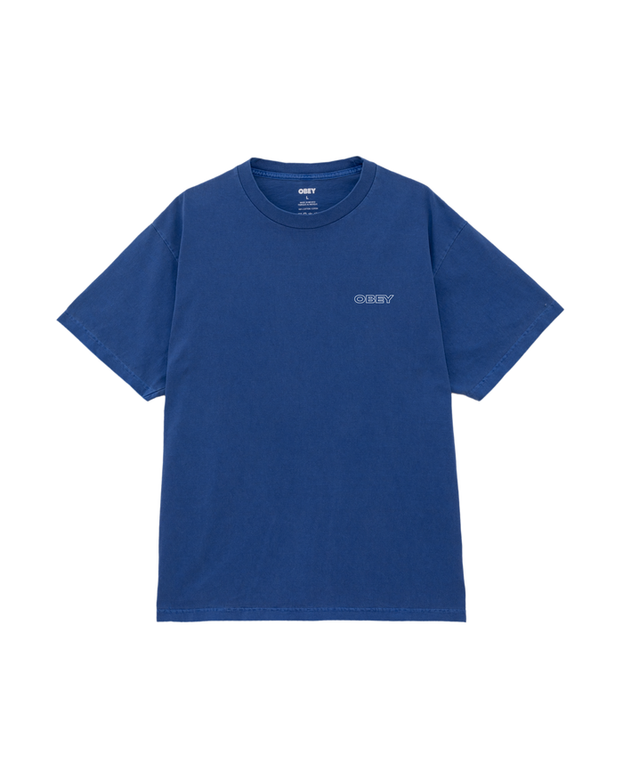 RIPPLE PIGMENT T-SHIRT - PIGMENT ELECTRIC INDIGO