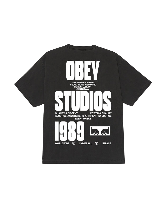 STAMPED PIGMENT T-SHIRT - PIGMENT DUSTY BLACK