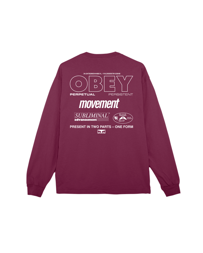 PERSISTENT MOVEMENT PIGMENT LS T-SHIRT - PIGMENT BERRY